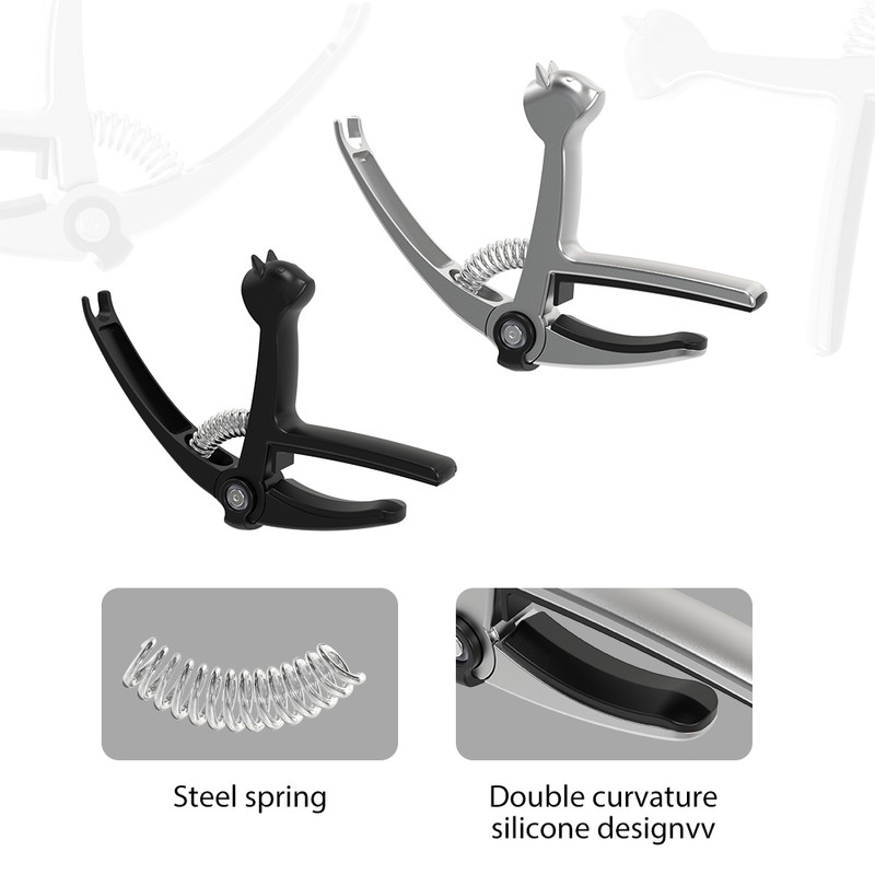 5-in-1 Guitar Capo Acoustic Guitar Capo String Cutter/Pick Holder/Pin Puller