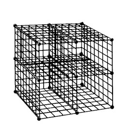 Deluxe Wire Grid Square Connector for Mini Grid Cubbies -Box of 100, White