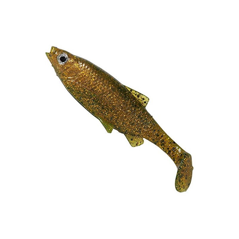 Savage Gear LB Roach Paddle Tail Rubber Fish, Colour: Muddy