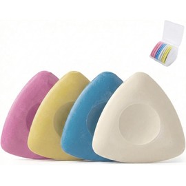 Timotech Set 10 Piezas Tiza de Sastre para Costura, Marcador de Tela Triangular en 4 Colores para Trazo de Patrones y Acolchado, Incluye Estuche de Almacenamiento, Ideal para Modistas y Sastrería