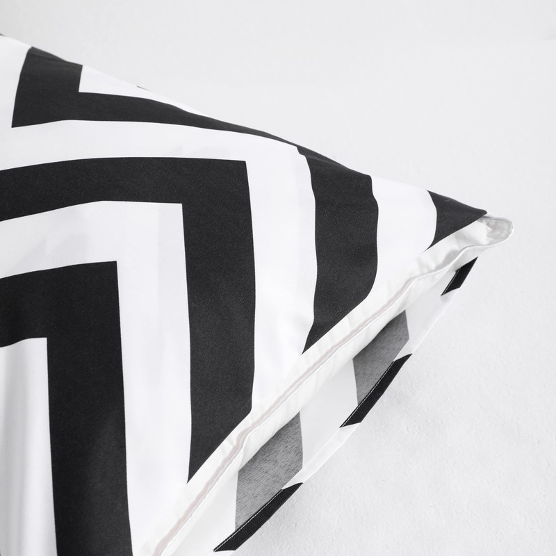NTBAY King Chevron Pillowcases Set of 2, 1800 Thread Brushed