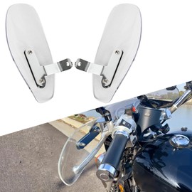 Motorcycle Universal Handguards, PSLER Motorcycle Hand Grip Guards for Motorbike Choppers, Crusiers and Touring, with 10mm Direct Thread Bolt, Clear