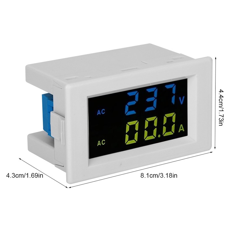 Digital Display Voltmeter Accurate White Black Measuring Current Machine EquipmentDouble
