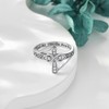 CUPENDA Cross Ring 925 Sterling Silver Cross Infinity Filigree Zircon