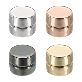 PATIKIL 4 Pcs Alloy Galvanized Iron No-Snag Strongest Commercial Strength Buttons Multi-Use Pinless Magnetic Scarf Clip for Women Clothing Curtain