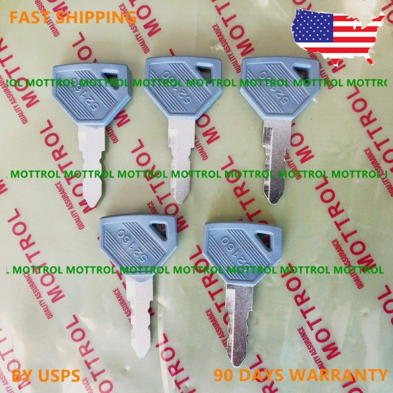 5 PK 52160 Keys FITS YANMAR,John Deere Excavator Grader Dozer