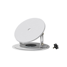 Bettdow Projector Stand Carbon Steel with 1/4 inch Screw for Most Projectors,360° Rotating Base,Adjustable Stand with Easy Setup-White