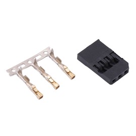 RC Plane JR Connector Kit, 100 Sets ABS 3 Pin Female and Male Plug Housing Crimp Terminal Connector Kit Compatible for JR