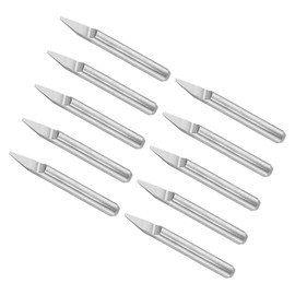 CoCud Engraving CNC Router Bits, 1mm (0.039") Tip Width 30 Degree Angle 1/8" Shank Solid Carbide 2-Flute V Groove Carving Bits - (Applications: for Wood Acrylic Plastic), 10-Pieces