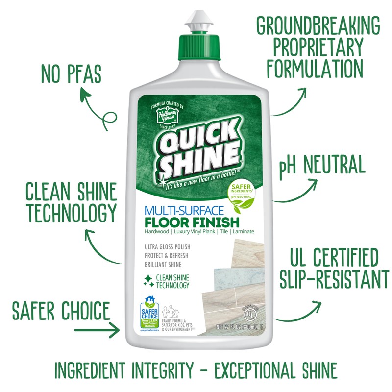 Quick Shine Multi Surface Floor Cleaner & Floor Polish w/Clean