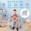 HOMGX Blue Kids Rocking Chair, Toddler Swaying Couch with Solid