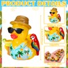 RoundFunny 50pcs Tropical Mini Duck Summer Party Favor Resin Miniature
