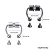 LuLiyLdJ Magnetic Separator Nose Ring Stainless Steel Horseshoe Ring Artificial