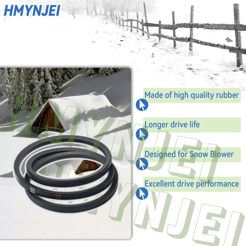 HMYNJEI M82612 M45491 Auger Drive Belt for TRS27 & TRS32