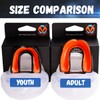 Oral Mart - Protector bucal Deportivo para Adultos (Negro/Naranja)