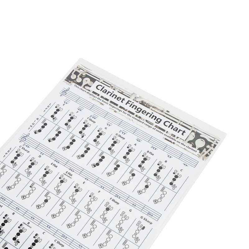 Clarinet Fingering Chart Clarionet Chords Poster Training Chart Musical Instrument