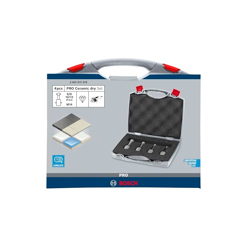 Bosch Dry Speed Diamond Drill Bit Set Diameter 6-12 mm