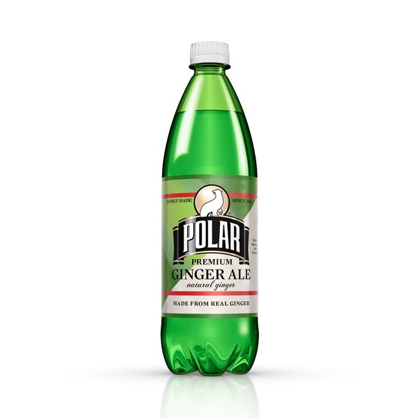 Polar Beverages Ginger Ale, 33.8 Fluid Ounce (Pack of 12)