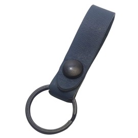 Highstyle Tochigi Leather Key Chain, Base Grade Type, Belt Loop Key Chain, black/navy