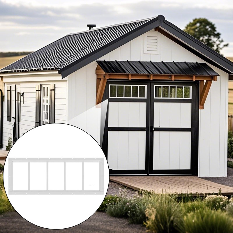 2 Pack Shed Window 10" W x 29" H, White