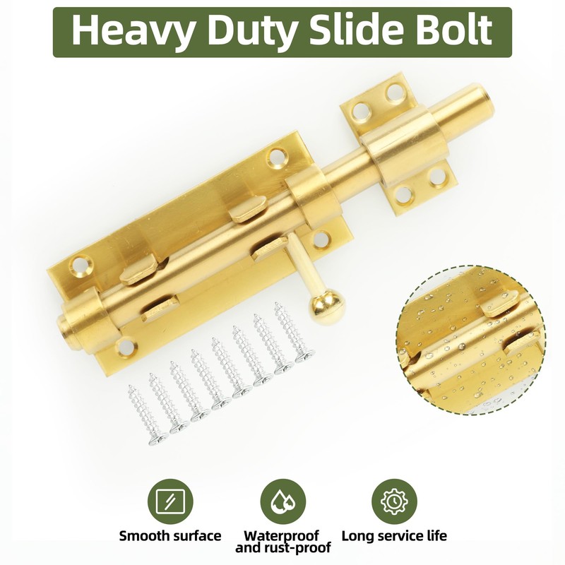Alise Slide Lock SUS304 Stainless Steel Gate Latch, Slide Bolt