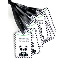 Kids Party Dreams Panda Thank You Tags 12pcs - Cute Panda Bear Design - Perfect for Party Favors, Bags, Party Supplies, Baby Shower Decor, Boy Bamboo Panda Birthday