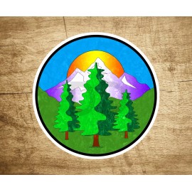 Outdoor Nature National Park Decal Sticker 3" Hiking Climbing Mountains