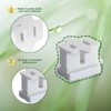 25PACK Ajiminyco SPT-1 Polarized 18 Gauge White Female Vampire Plug,