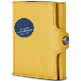 VON HEESEN Credit Card Holder Credit Card Holder, yellow, XL coin compartment