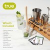 True Ultimate 20 Piece Barware set with Wooden Stand, Bar