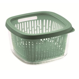 Snips, Aroma Keeper Green Meal Prep Boxes with 1.50 L Food Storage Containers and Removable Basket, Food Storage Container with Hermetic Closure, 17.5 x 17.5 x 10 cm, Made in Italy