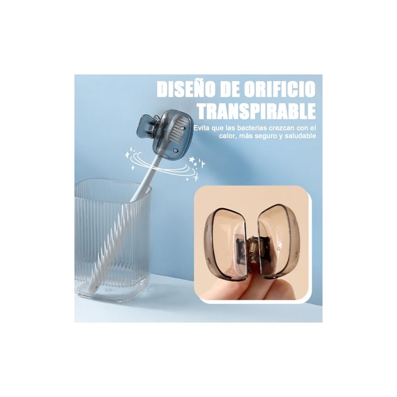 Estuche para Cepillo de Dientes Universal,con 4 Protector Cabezal del