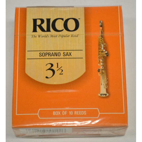 Rico NEW-SEALED BOX OF RICO SOPRANO SAXOPHONE REEDS, STRENGTH #3.5,