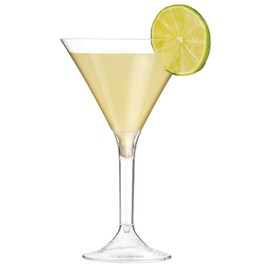 AIOS Plastic Martini Glass 2pc. Capacity 185ml. Pack of 20