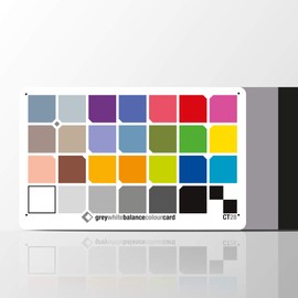 CT28 Colour Swatch and Grey Card - Color checker calibration - The CT28 Postcard (140mm x 88mm). Waterproof PVC matt laminated card for all conditions including underwater.