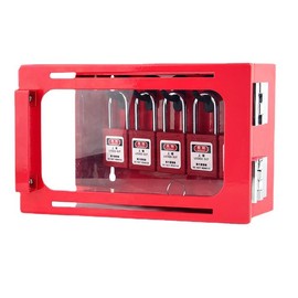 Lockout Tagout Group Lock Box Wall Mount Industrial Scientific Gauge Steel Group Loto Box Visual Acrylic Safety Lock Case