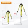Fiberglass Surveying Tripod, Heavy Duty Green Fiberglass and Wood Tripod