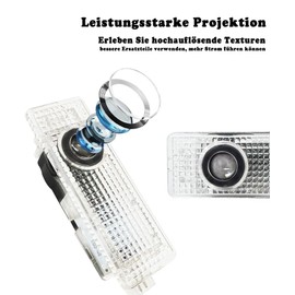 Lzmytsdklo 2025 4 PCS No Fade LED Welcome Light HD Car Door Shadow Projector Ghost Ceremony Sense Welcome Enter Light,Compatible with Range Rover Discovery Freelander Evoque LR2 3 4 Sport