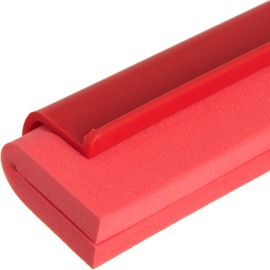 Carlisle 4156705 Spectrum Plastic Double Foam Rubber Hygienic Floor Squeegee, 18" Width, Red (Case of 6)