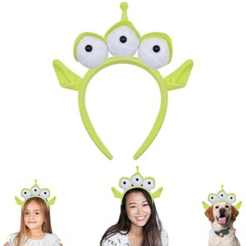 Monster Toy Headband,Three-Eyed Alien Headband, Three-Eyed Alien Luxury Headband for Children and Adults