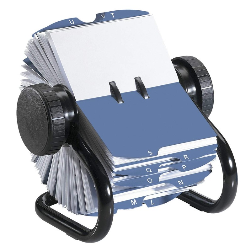 Rolodex® Rotary Business Card File, 400-Card Capacity, Black