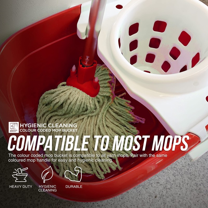 Colour Coded Mop Buckets − 12L Mop Bucket with Wringer