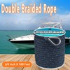 Anchor Rope 100 Ft 3/8 in, Double Braided Anchor Line