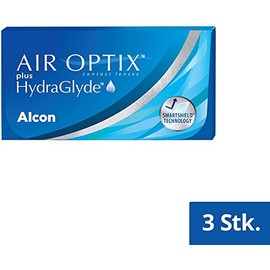 Air Optix plus HydraGlyde Monatslinsen weich | 3 Stück | BC 8.6 mm | DIA 14.2 mm | +03.00 Dioptrien
