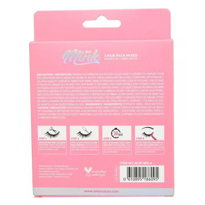 Amorus 3D Hand made Faux Mink Lashes #18, #27, #29