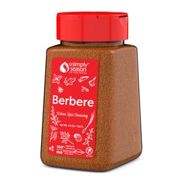 USimplySeason Berbere Spice, 4.8oz - Ethiopian Inspired Blend for Hearty Stews & Meats - Vegan, Non-GMO, Crafted in USA