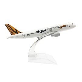 1/400 Scale Singapore Tiger A320 Plane Airplane Model Alloy Model Diecast Plane High Simulation Model for Collection