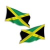 2 x 20cm Waving Jamaica Flag Vinyl Stickers - Jamaican