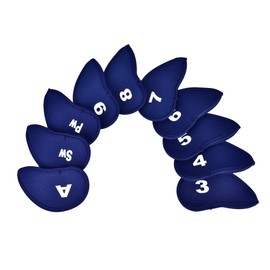 Sunicon 10Pcs Golfs Head Covers, Neoprene Iron Head Cover Golf Iron Headcovers Club Protector with Numbers Letters for Men Women