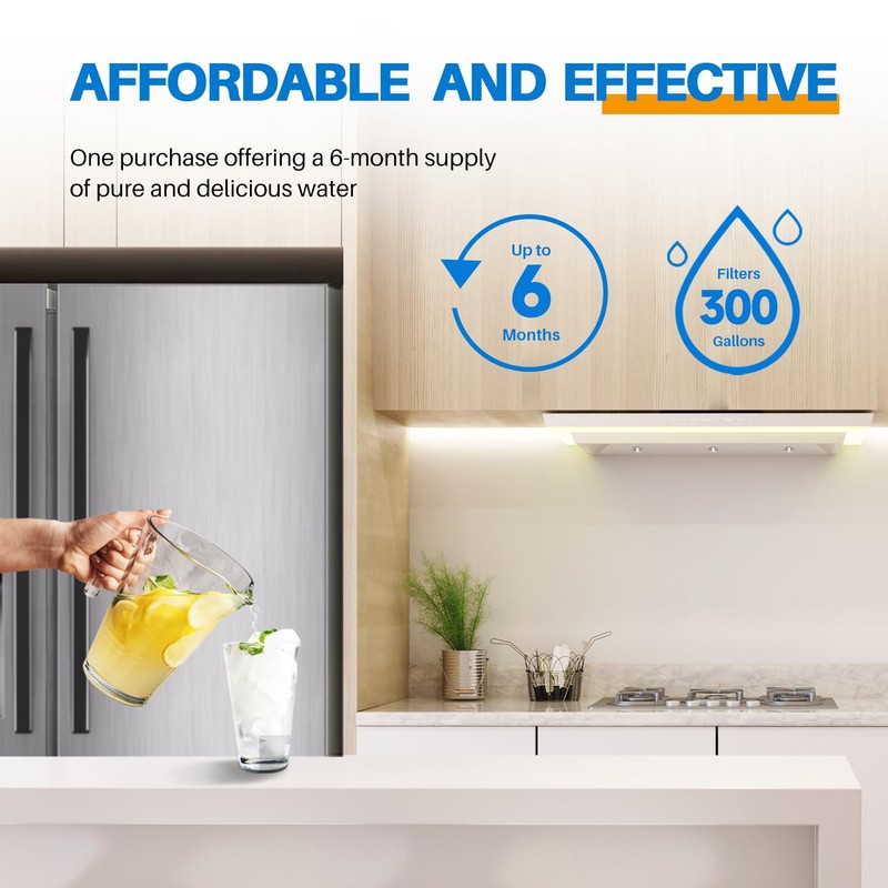 PUREPLUS 9083 Replacement Refrigerator Water Filter, Compatible with EDR3RXD1, 4396841,